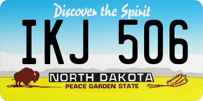 ND license plate IKJ506
