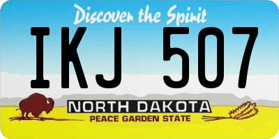 ND license plate IKJ507