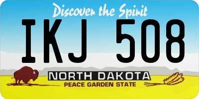 ND license plate IKJ508