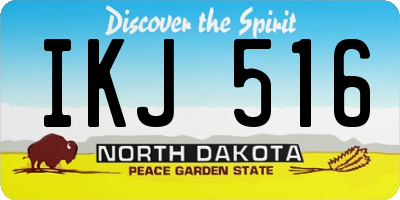 ND license plate IKJ516
