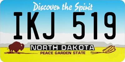 ND license plate IKJ519