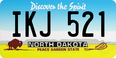 ND license plate IKJ521