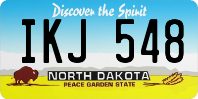 ND license plate IKJ548