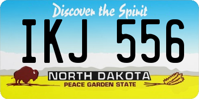 ND license plate IKJ556