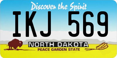 ND license plate IKJ569