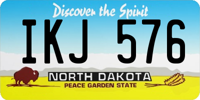 ND license plate IKJ576