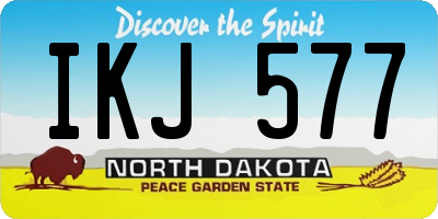 ND license plate IKJ577