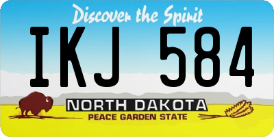 ND license plate IKJ584