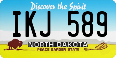ND license plate IKJ589