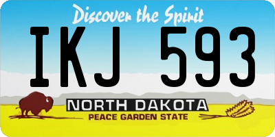 ND license plate IKJ593