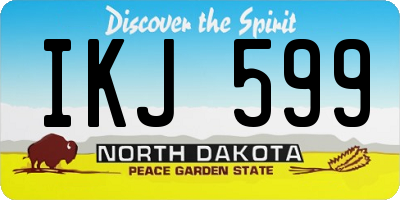 ND license plate IKJ599