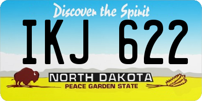 ND license plate IKJ622