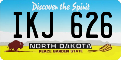 ND license plate IKJ626