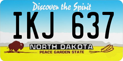 ND license plate IKJ637
