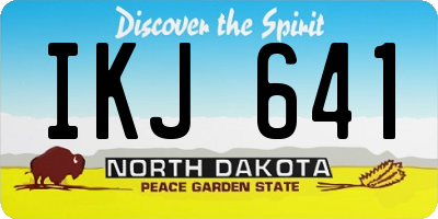 ND license plate IKJ641