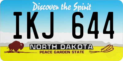 ND license plate IKJ644