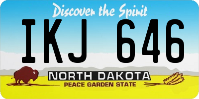 ND license plate IKJ646