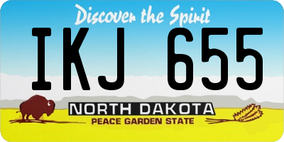 ND license plate IKJ655