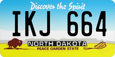 ND license plate IKJ664