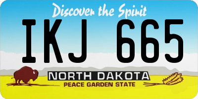 ND license plate IKJ665