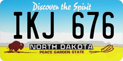 ND license plate IKJ676