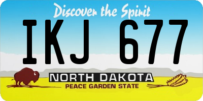 ND license plate IKJ677