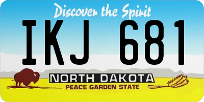 ND license plate IKJ681
