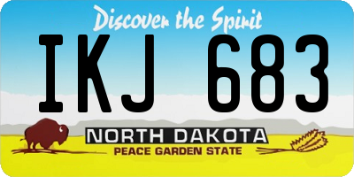 ND license plate IKJ683