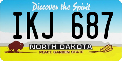 ND license plate IKJ687
