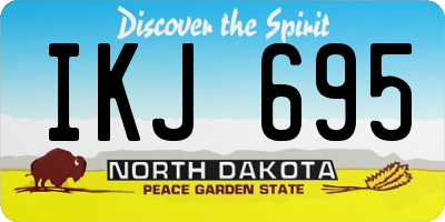 ND license plate IKJ695