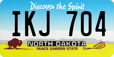 ND license plate IKJ704