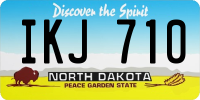 ND license plate IKJ710