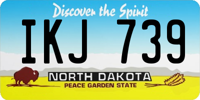 ND license plate IKJ739