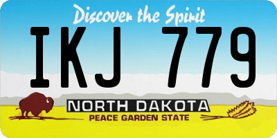ND license plate IKJ779