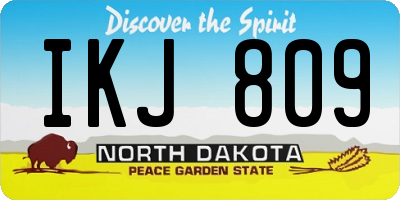 ND license plate IKJ809