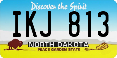ND license plate IKJ813