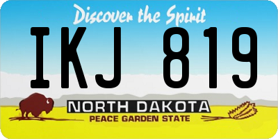 ND license plate IKJ819