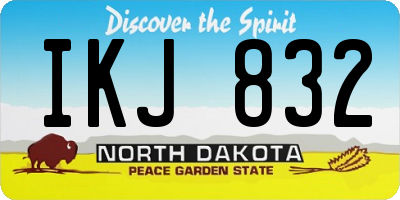 ND license plate IKJ832