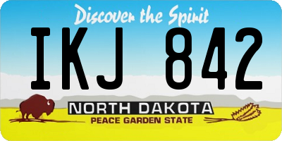 ND license plate IKJ842