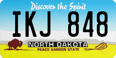 ND license plate IKJ848