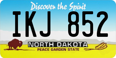 ND license plate IKJ852