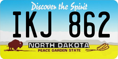 ND license plate IKJ862