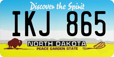 ND license plate IKJ865