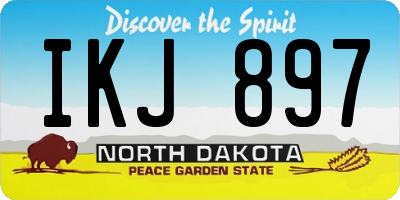 ND license plate IKJ897