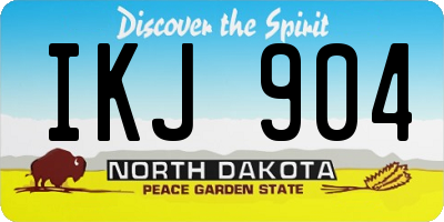 ND license plate IKJ904