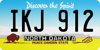 ND license plate IKJ912