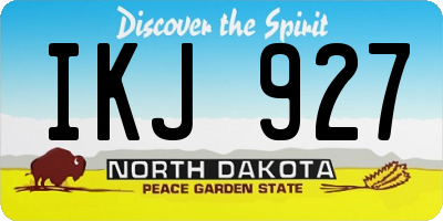 ND license plate IKJ927