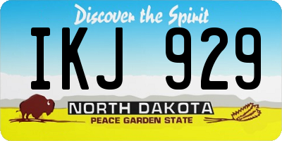 ND license plate IKJ929