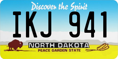 ND license plate IKJ941