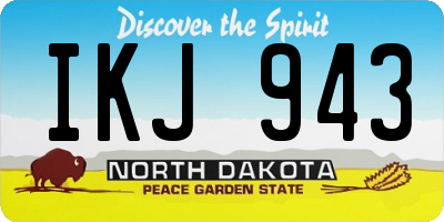 ND license plate IKJ943